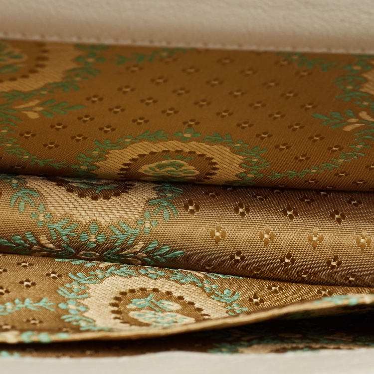 مملوكة مسبقًا Gucci Cream Leather and Snakeskin Small Ottilia Bee Printed Bamboo Top Handle Bag
