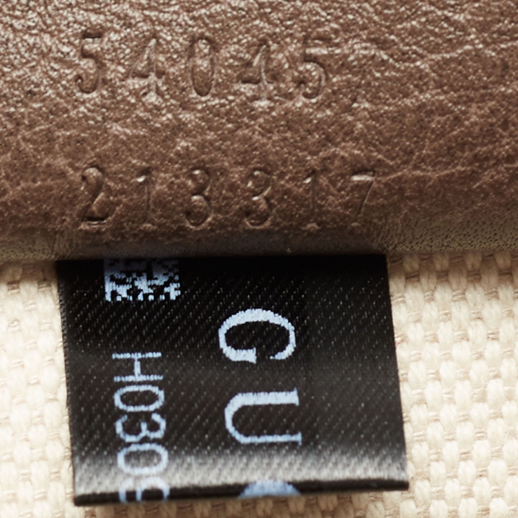 Pre Owned Gucci Beige/Brown GG Supreme Canvas and Leather Ophidia Bucket Bag
