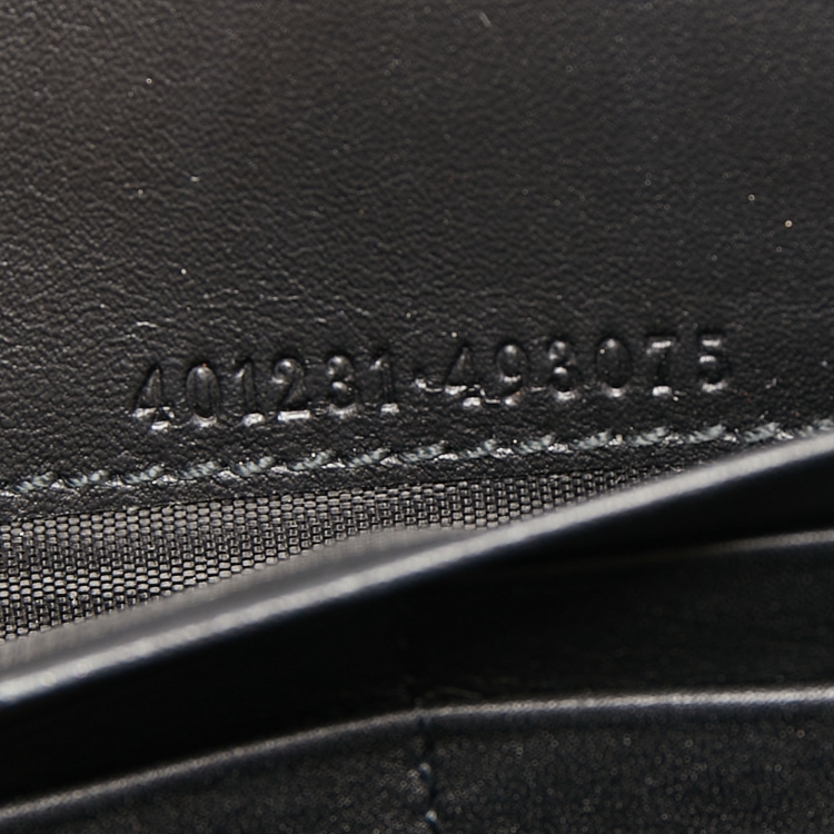 Pre Owned Gucci Black GG Velvet Mini Dionysus Wallet On Chain