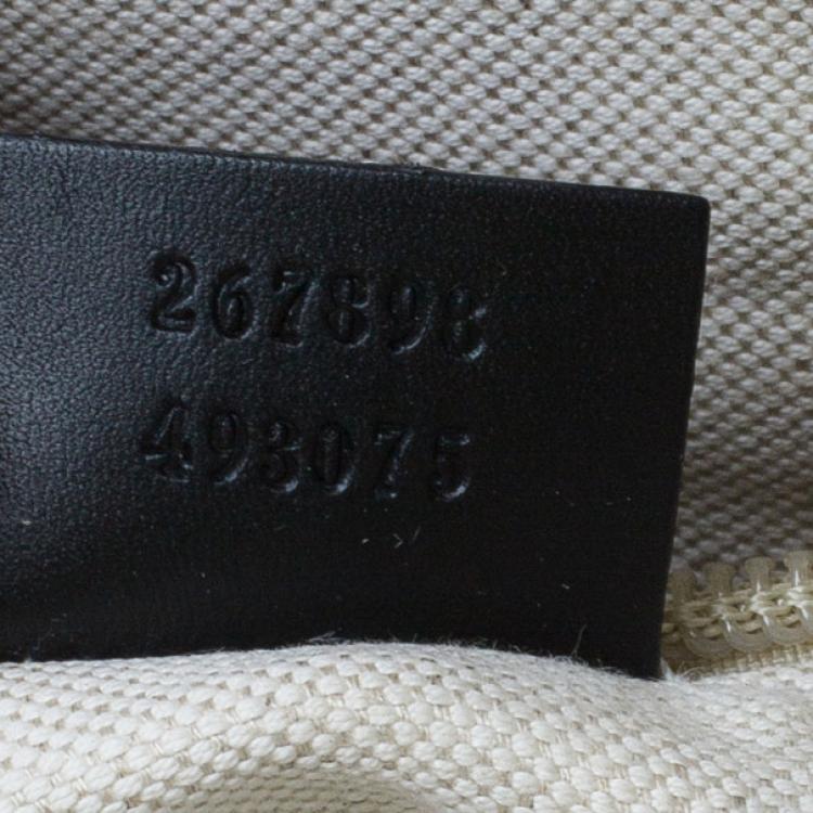 Pre Owned Gucci Black Monogram Canvas Diamante Briefcase