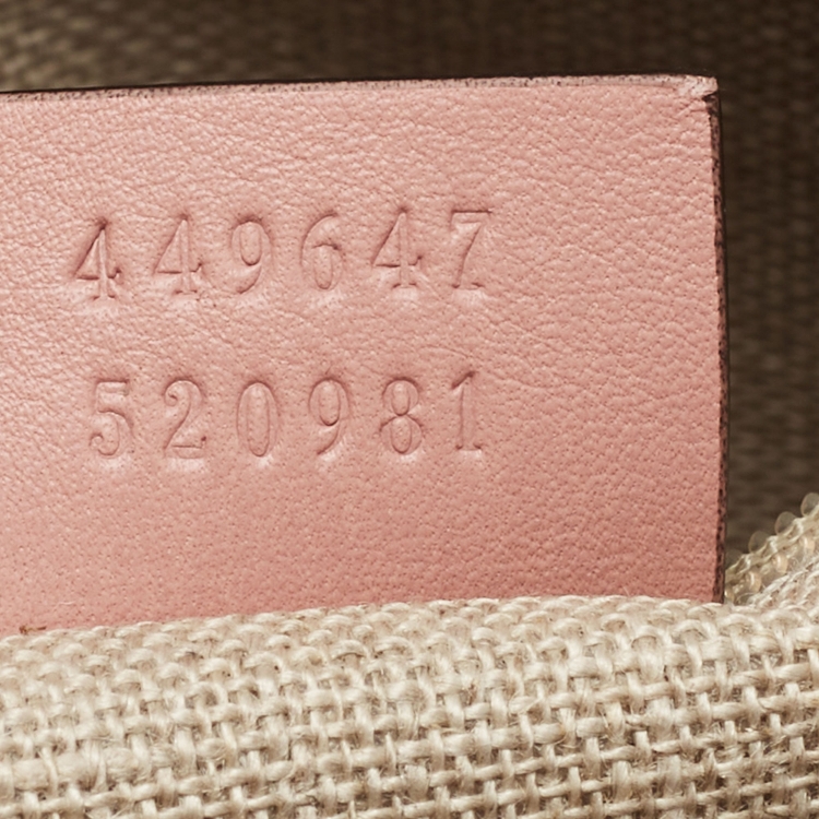 Pre Owned Gucci Pink Microguccissima Leather Large Joy Shopper Tote