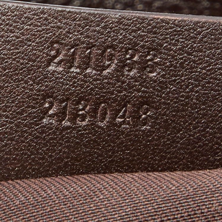 Pre Owned Gucci Beige/Brown GG Canvas and Leather New Ladies Web Hobo