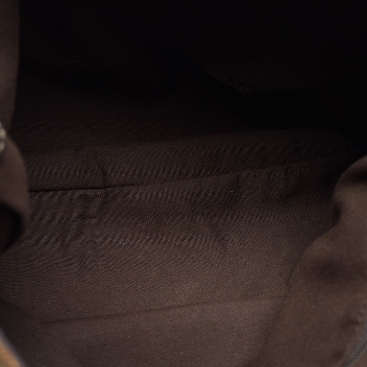 Pre Owned Gucci Beige/Brown GG Canvas and Leather Medium New Ladies Web Hobo