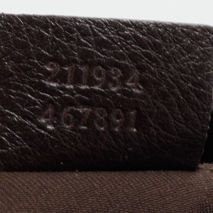 Pre Owned Gucci Beige/Brown GG Canvas and Leather Medium New Ladies Web Hobo