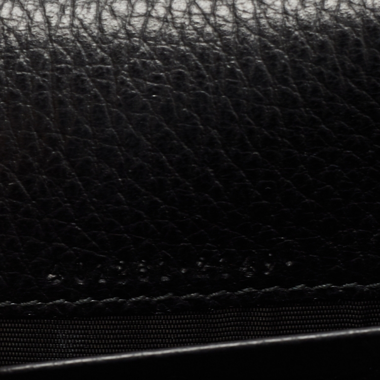 Pre Owned Gucci Black Leather Dionysus Wallet On Chain