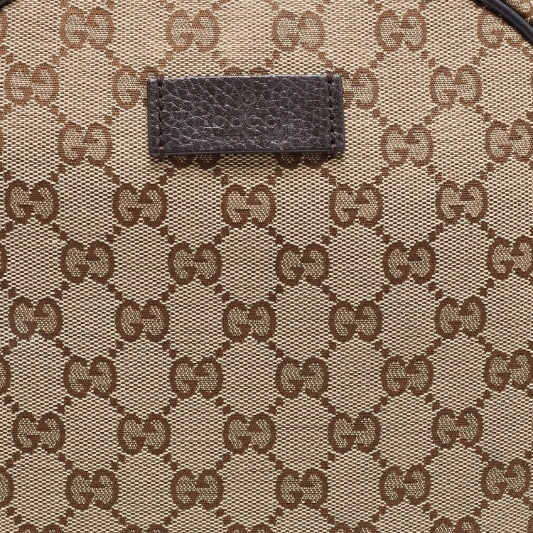Pre Owned Gucci Beige/Ebony Monogram Canvas Travel Backpack