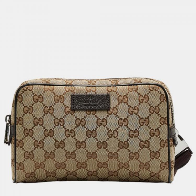 Brown Gucci GG Canvas Belt Bag
