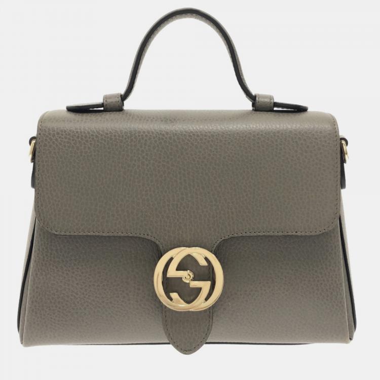 Gucci Dollar Interlocking G Medium Calfskin Leather Bag