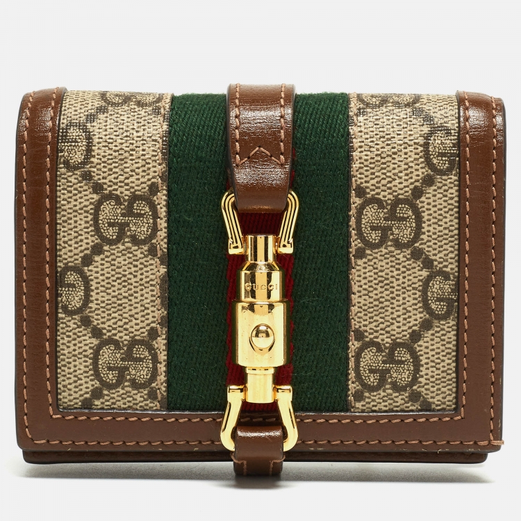 Beige Jackie 1961 GG-Supreme wallet cross-body bag, Gucci