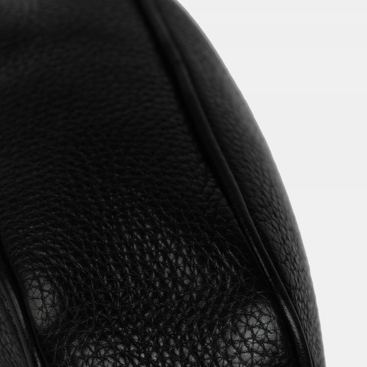 Pre Owned Gucci Black Grained Calf Leather Mini Soho Bag