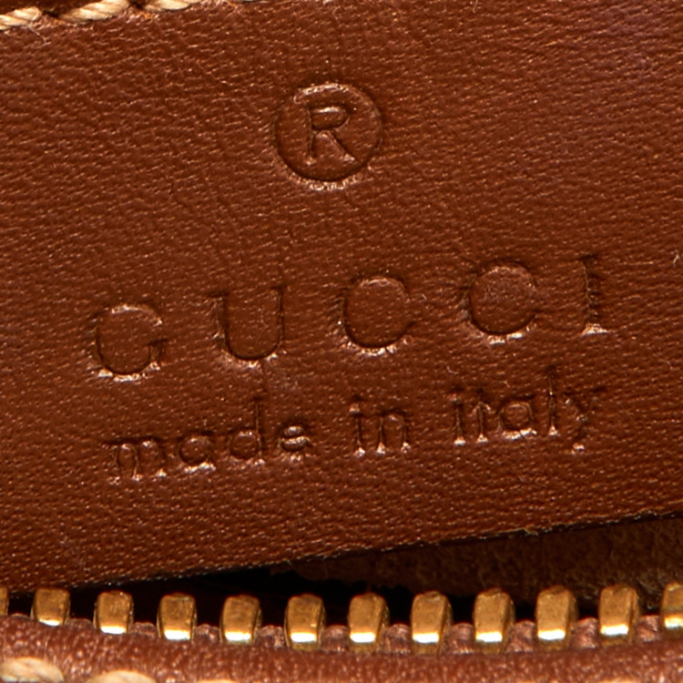 Pre Owned Gucci Beige GG Supreme Canvas and Leather Bee Embellishment Camera Crossbody Bag