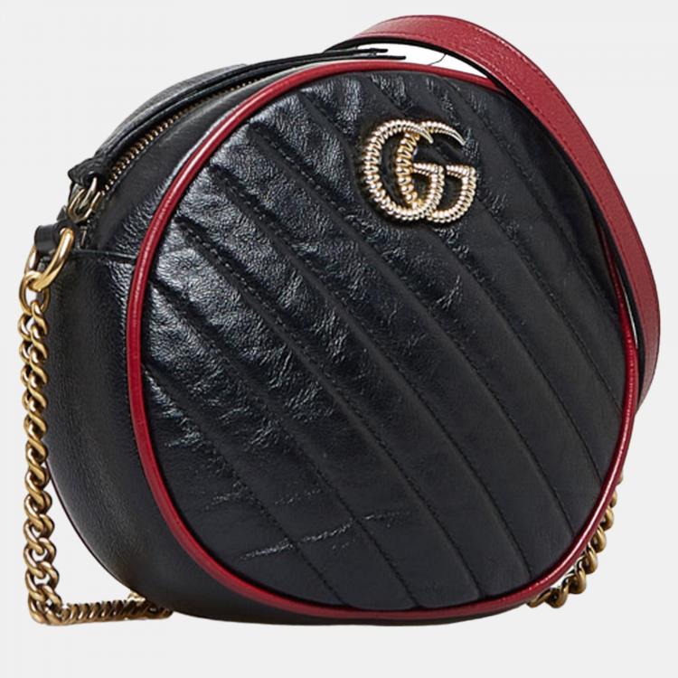 Gucci Black Round GG Marmont Crossbody Bag Gucci TLC