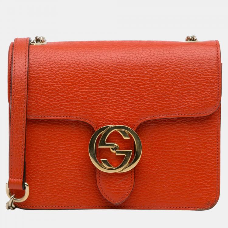 Gucci Orange Small Dollar Interlocking G Crossbody Gucci 