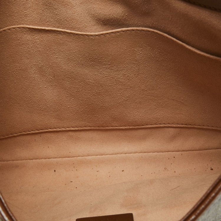 Pre Owned Gucci Brown/Beige GG Supreme Canvas and Leather Small  Jackie 1961 Hobo