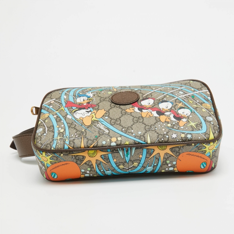Pre Owned Gucci x Disney GG Supreme Canvas Donald Duck Waist Bag