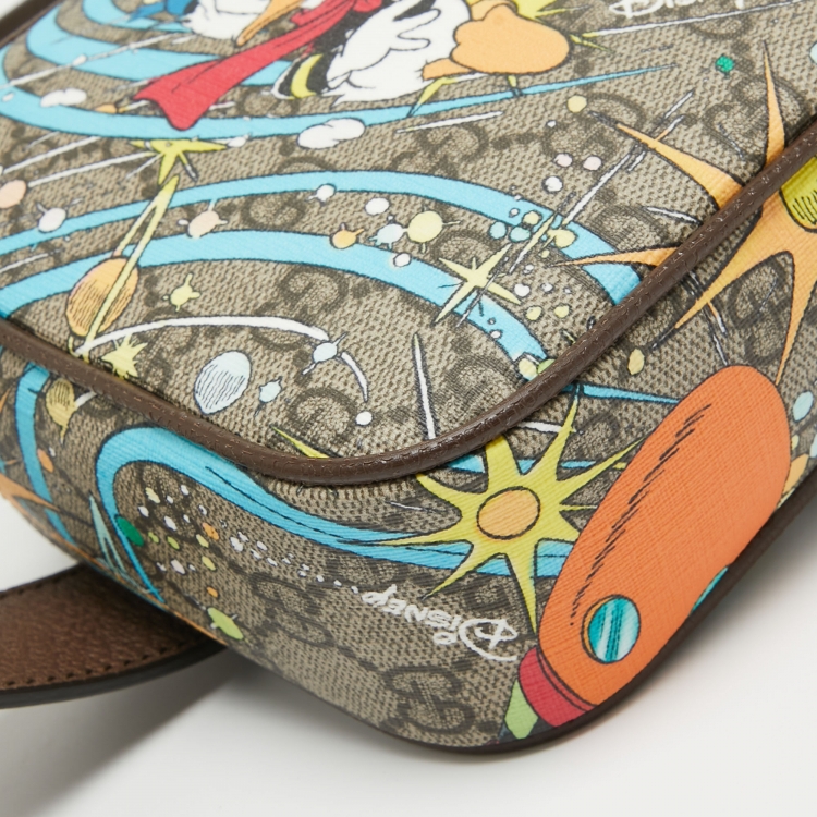 Pre Owned Gucci x Disney GG Supreme Canvas Donald Duck Waist Bag