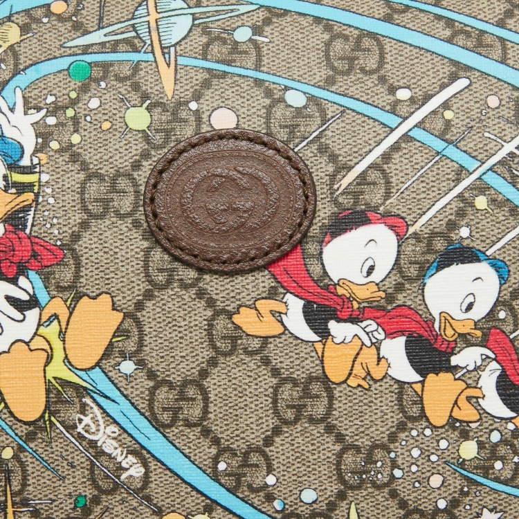 Pre Owned Gucci x Disney GG Supreme Canvas Donald Duck Waist Bag