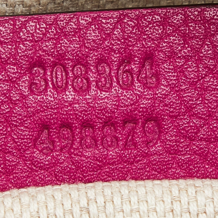 Pre Owned Gucci Pink Grained Leather Small Soho Disco Crossbody Bag