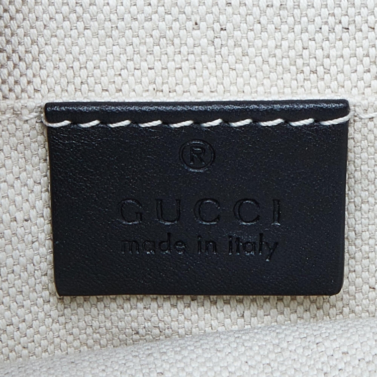 Pre Owned Gucci Black Leather Large Dionysus Bamboo Top Handle Bag