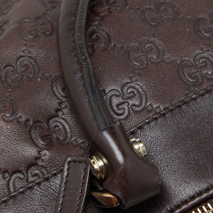 مملوكة مسبقًا Gucci Brown Guccissima Leather D Ring Tote
