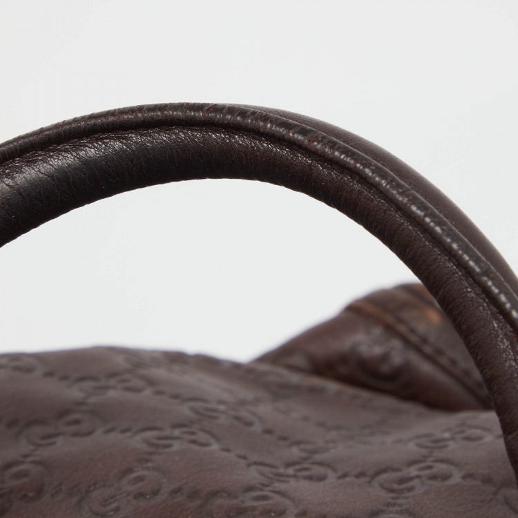 مملوكة مسبقًا Gucci Brown Guccissima Leather D Ring Tote