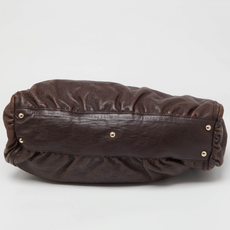 مملوكة مسبقًا Gucci Brown Guccissima Leather D Ring Tote