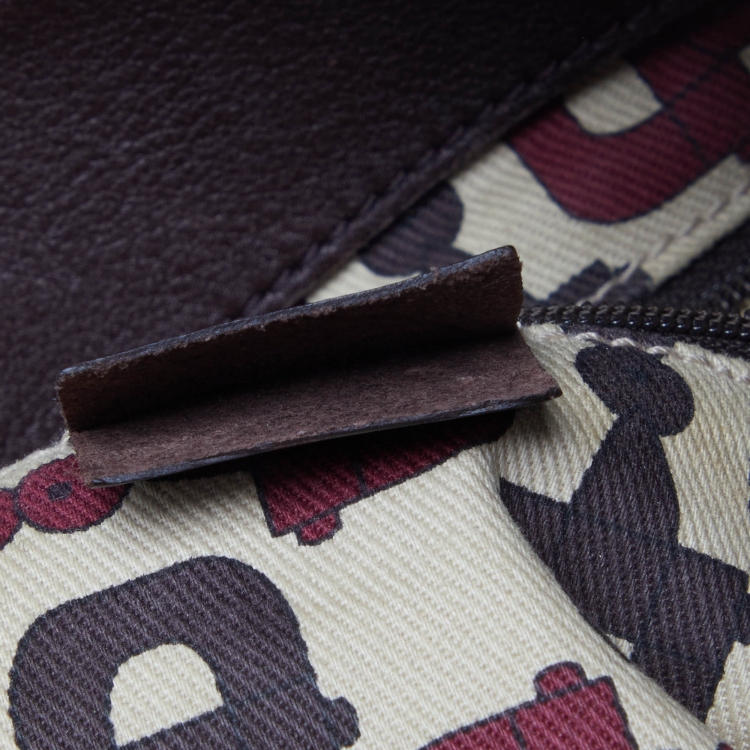 مملوكة مسبقًا Gucci Brown Guccissima Leather D Ring Tote
