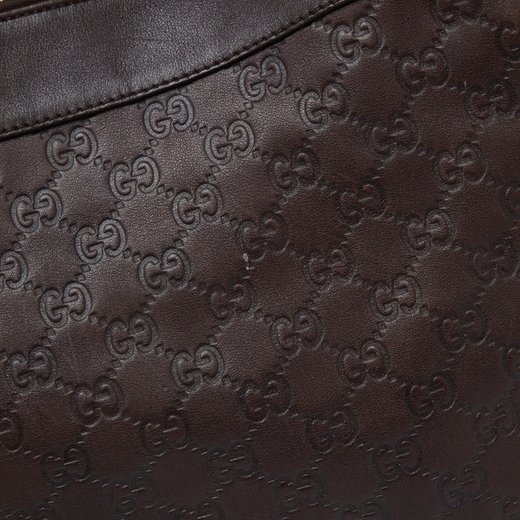 مملوكة مسبقًا Gucci Brown Guccissima Leather D Ring Tote
