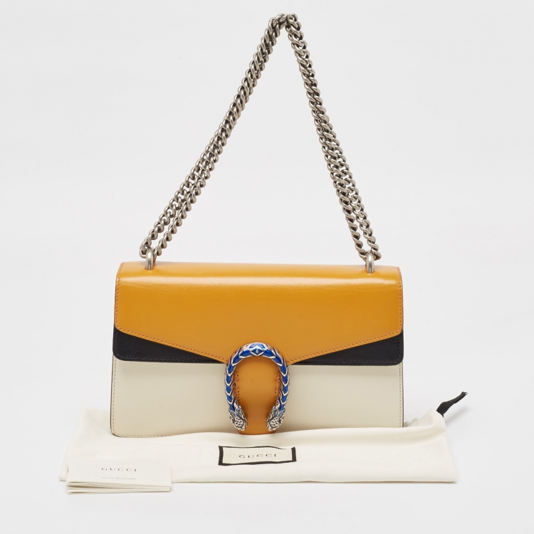 Pre Owned Gucci Tricolor Leather Small Dionysus Shoulder Bag