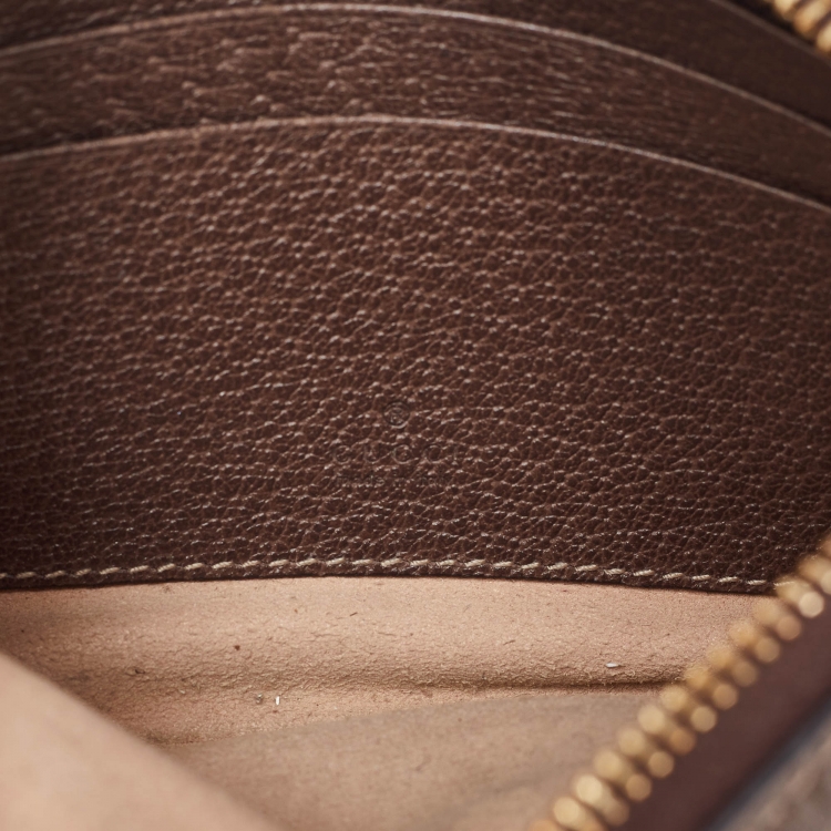 Pre Owned Gucci Brown/Beige GG Supreme Canvas Ophidia Pouch