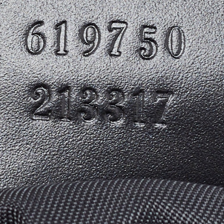 Pre Owned Gucci Black Canvas and Leather Web Duffel Bag