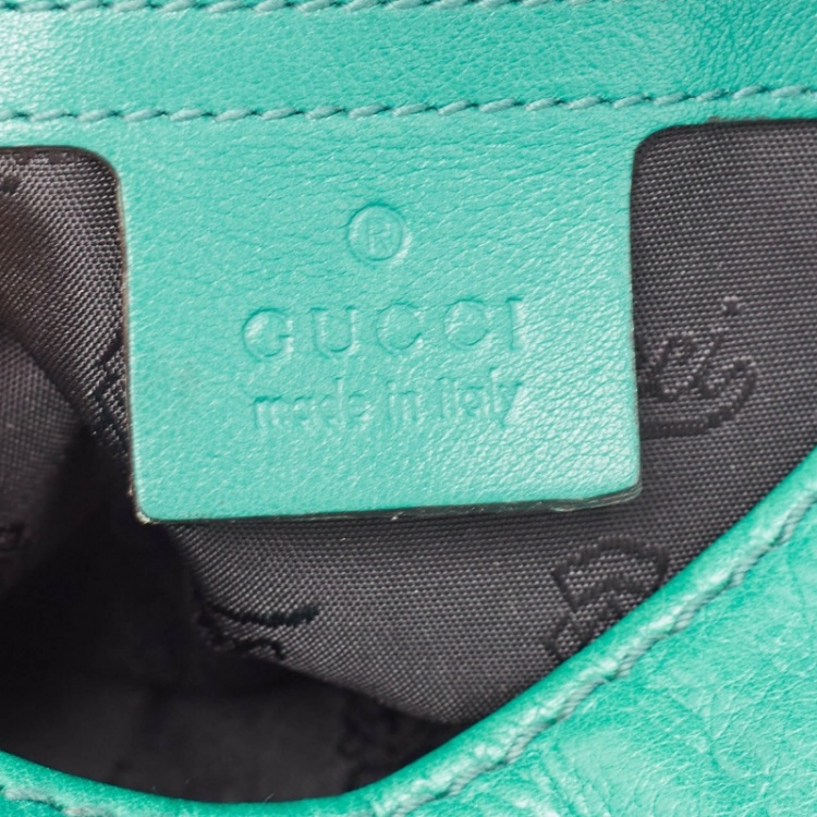 Pre Owned Gucci Green Leather Medium New Jackie Hobo