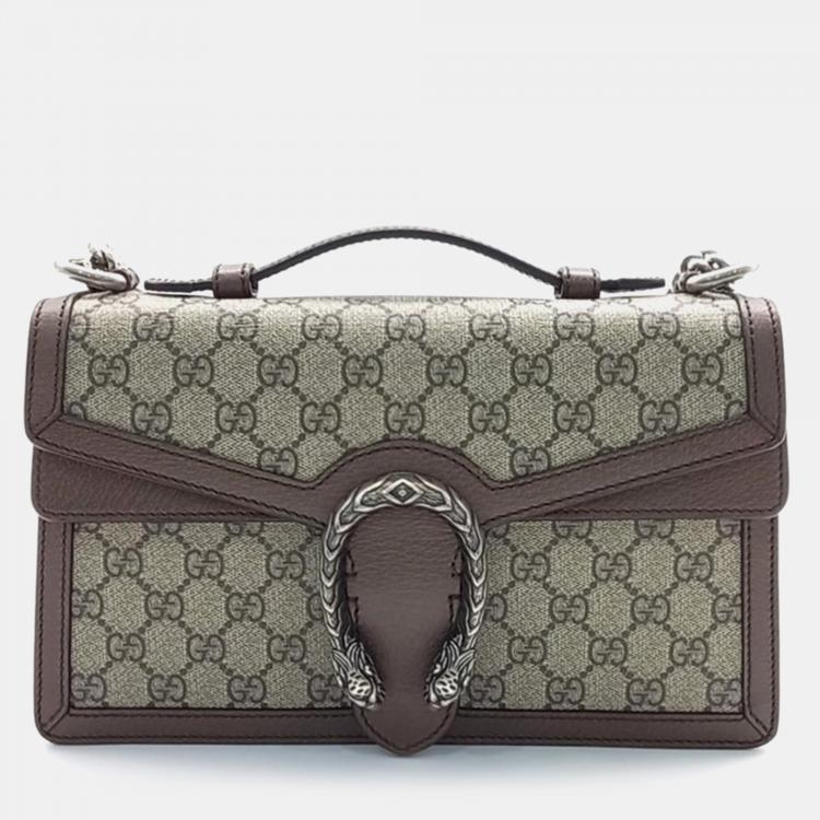 مملوكة مسبقًا Gucci Beige/Brown GG Canvas Dionysus Top Handle Bag