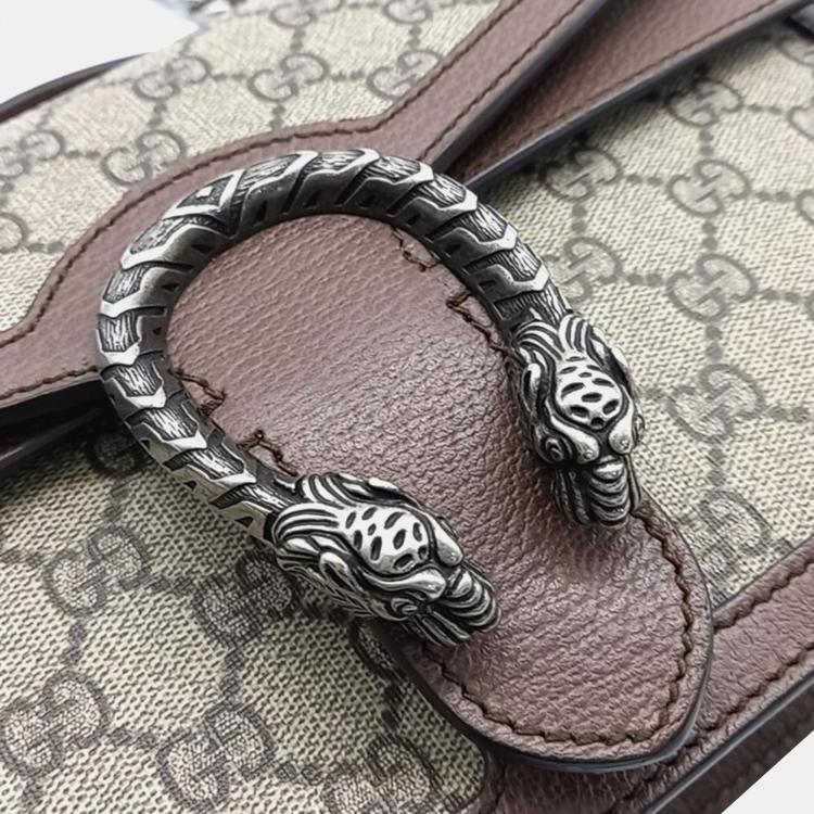 مملوكة مسبقًا Gucci Beige/Brown GG Canvas Dionysus Top Handle Bag