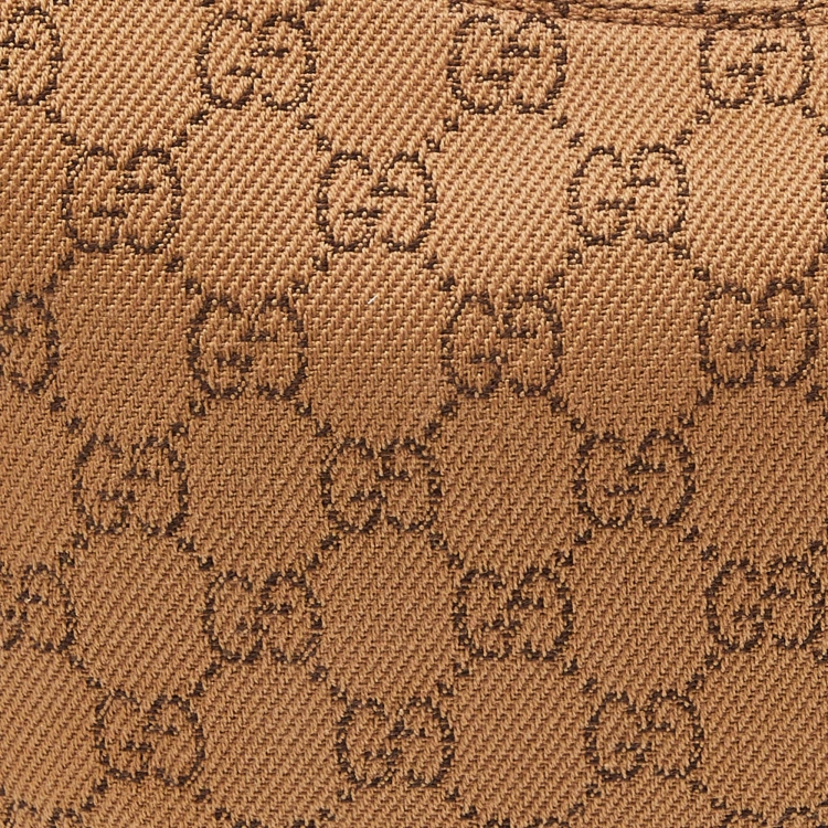 Pre Owned Gucci Beige/Brown GG Canvas and Leather Hobo