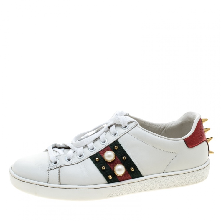 Ace studded leather sneaker online