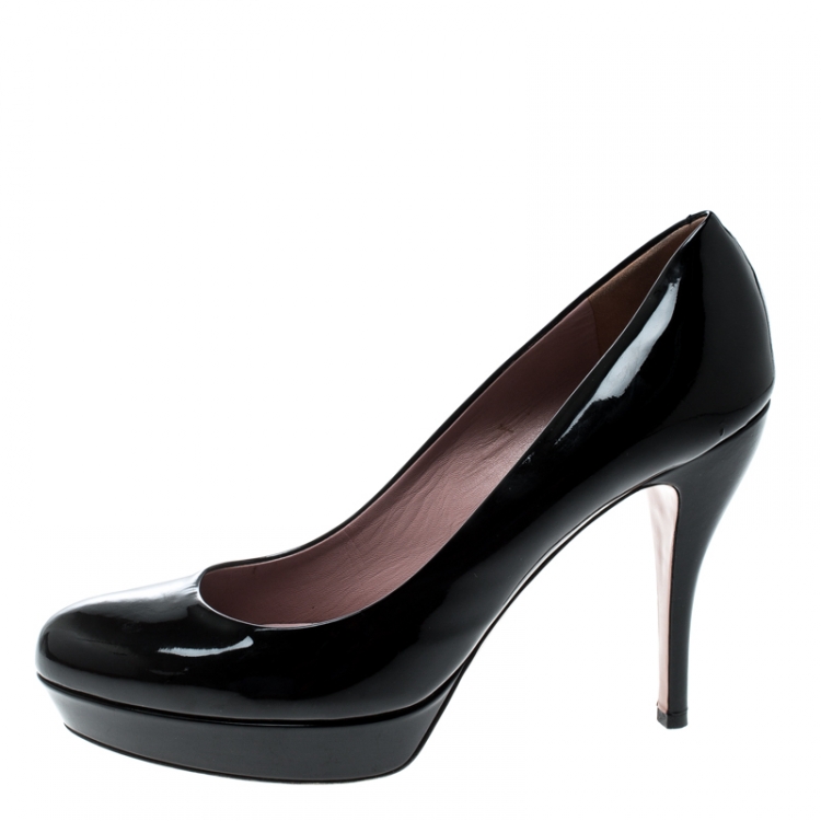 gucci black platform heels