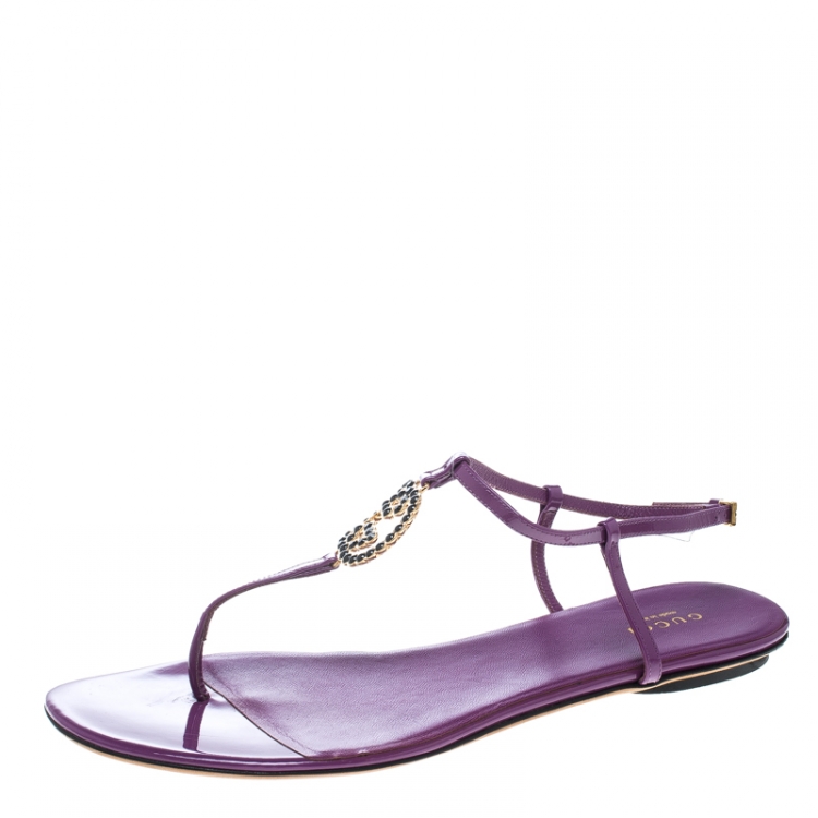 purple thong sandals