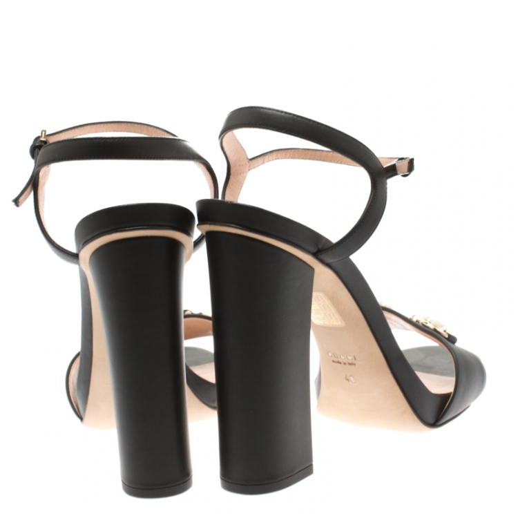 gucci black heel sandals
