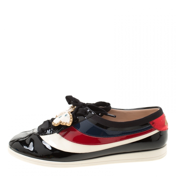 gucci patent leather sneakers