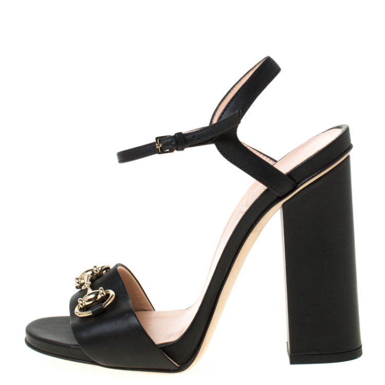 gucci black high heel sandals