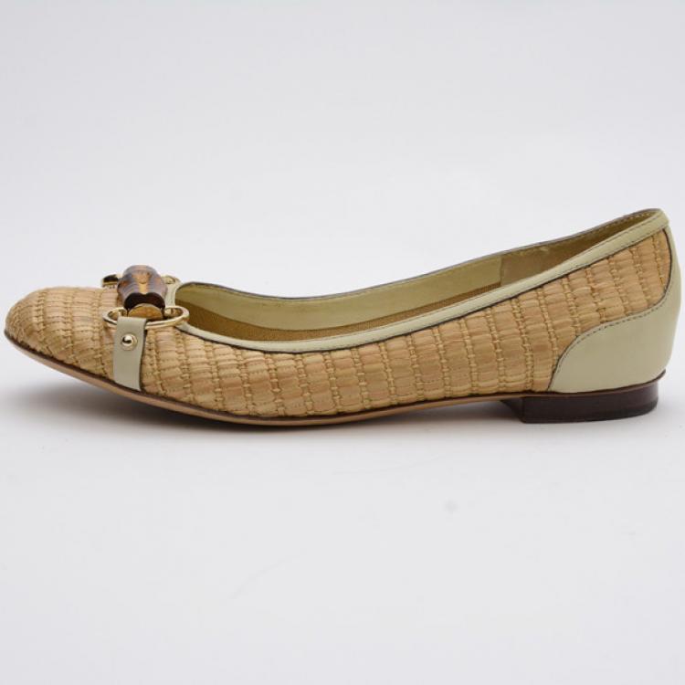 raffia ballet flats