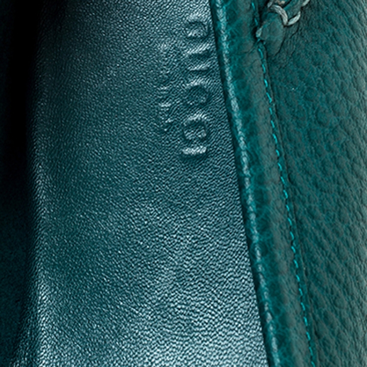 Pre Owned Gucci Blue Leather Horsebit Slip On Loafers Size 39