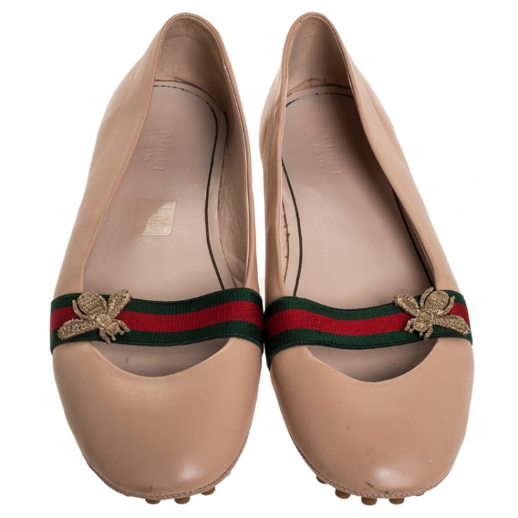 gucci bayadere bee ballerina flat