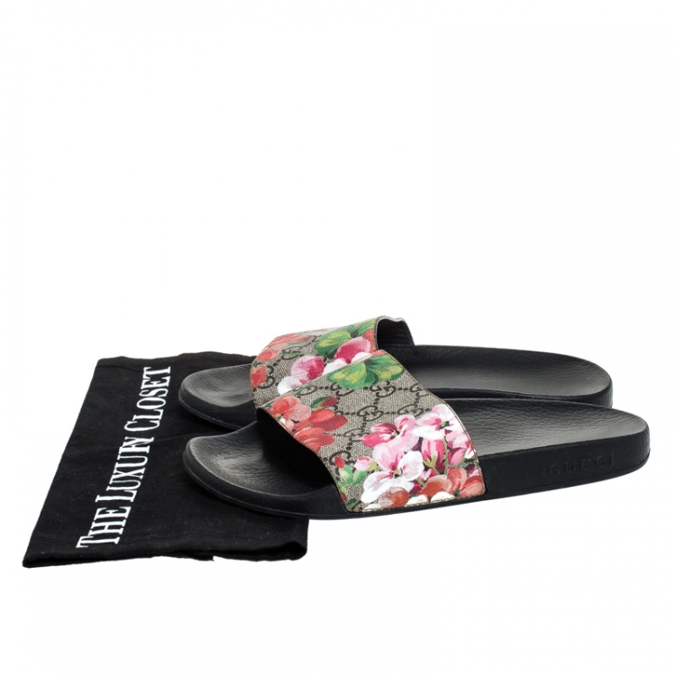 gucci gg blooms supreme slide sandal