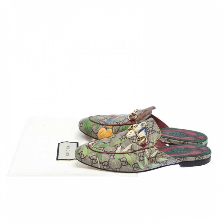 gucci princetown loafer in tian garden print size 39