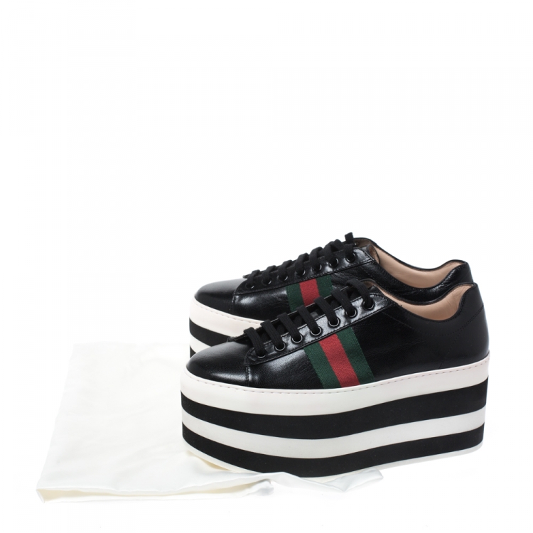 gucci black platform sneakers