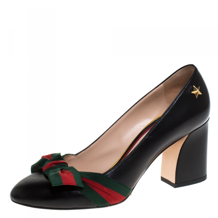 gucci heels bow