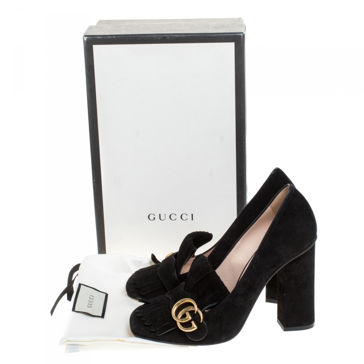 gucci black suede pumps