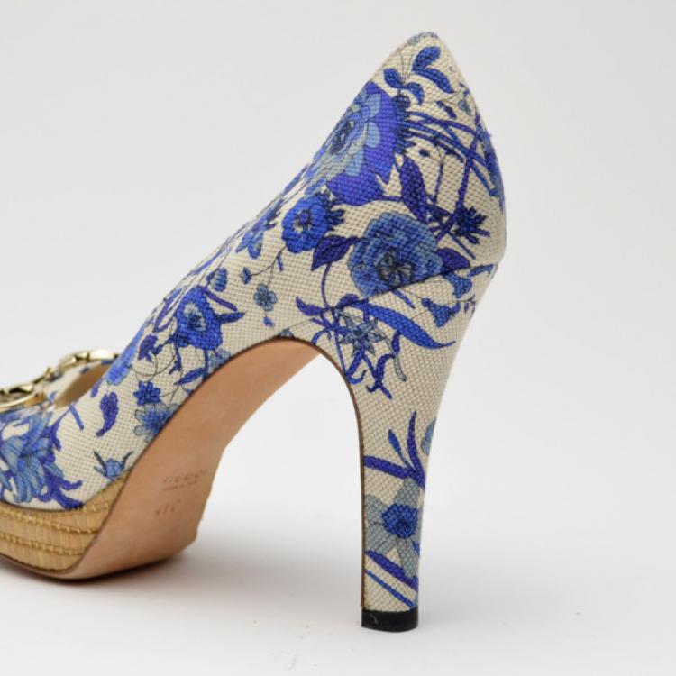 gucci blue pumps